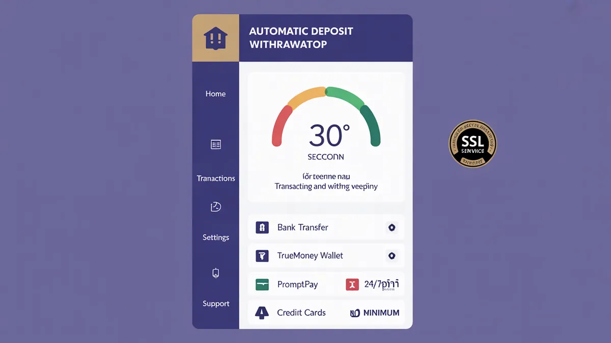 ระบบฝากถอนออโต้ สาธุ168 รวดเร็ว 30 วินาที ไม่มีขั้นต่ำ รองรับทรูวอเลท พร้อมเพย์
